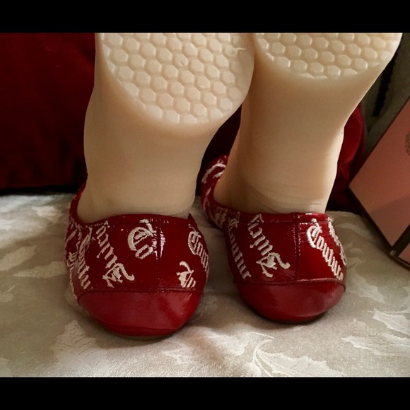 Juicy Couture  Red Leather Women’s Ballet Flat - Picture 6 of 8